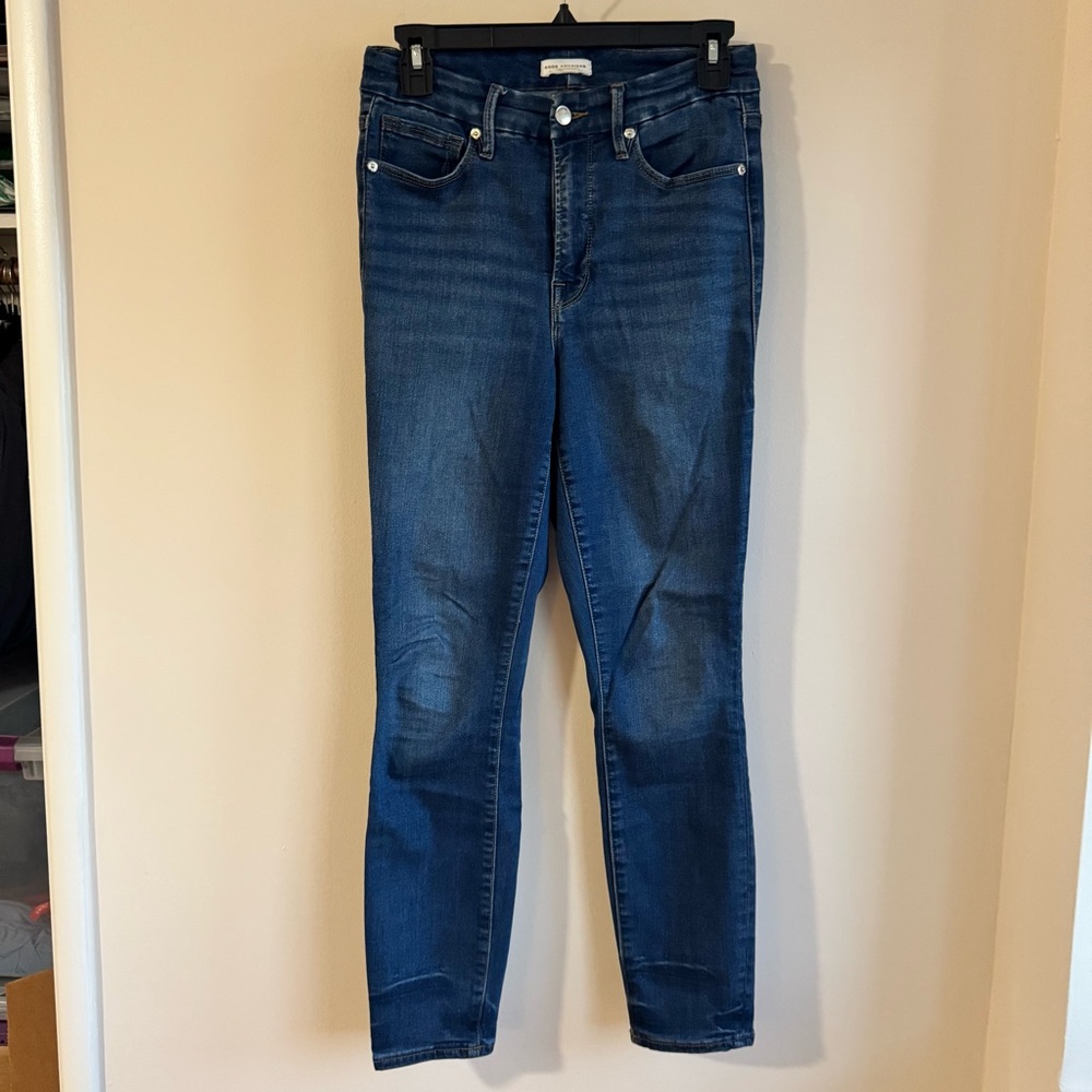 Good American Dark Blue Skinny Jeans Womens Sz 28